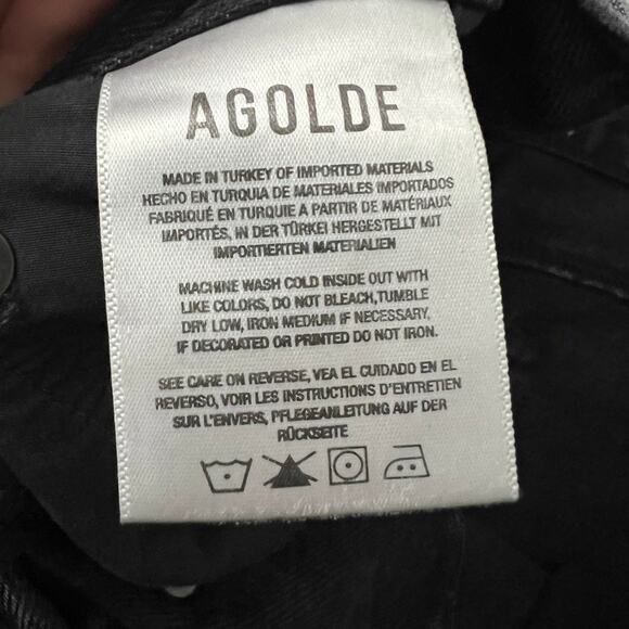 Agolde Criss Cross Straight Jeans Black Women Size 30 - Picture 11 of 11